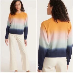 Marine Layer Gradient Crewneck Sweatshirt in Mustard, Pink, Mint & Navy